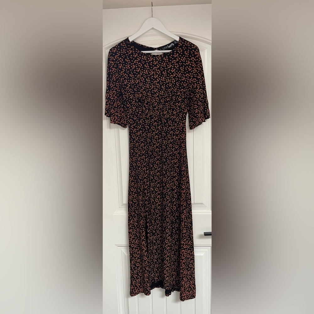 Floral Black Dress